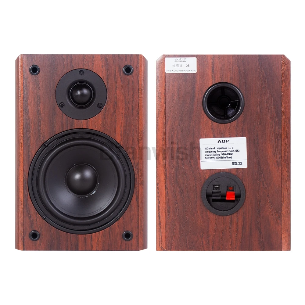 100W 5.25 Inch Home High-power Bookshelf Passive Desktop Monitor Wall-mounted Surround Sound Hi-fi Speaker