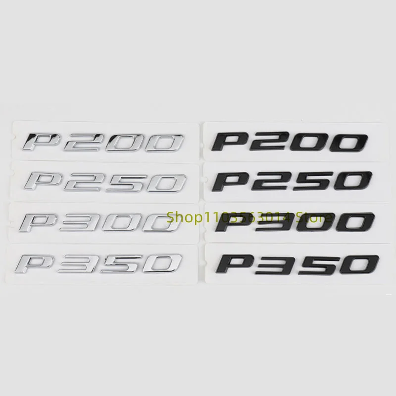 3D Nero Argento Lettere P200 P250 P300 P350 Awd Emblema Per Jaguar Car Fender Tronco Posteriore Xf Xe I-Pace E-Pace F-Type Logo Sticker