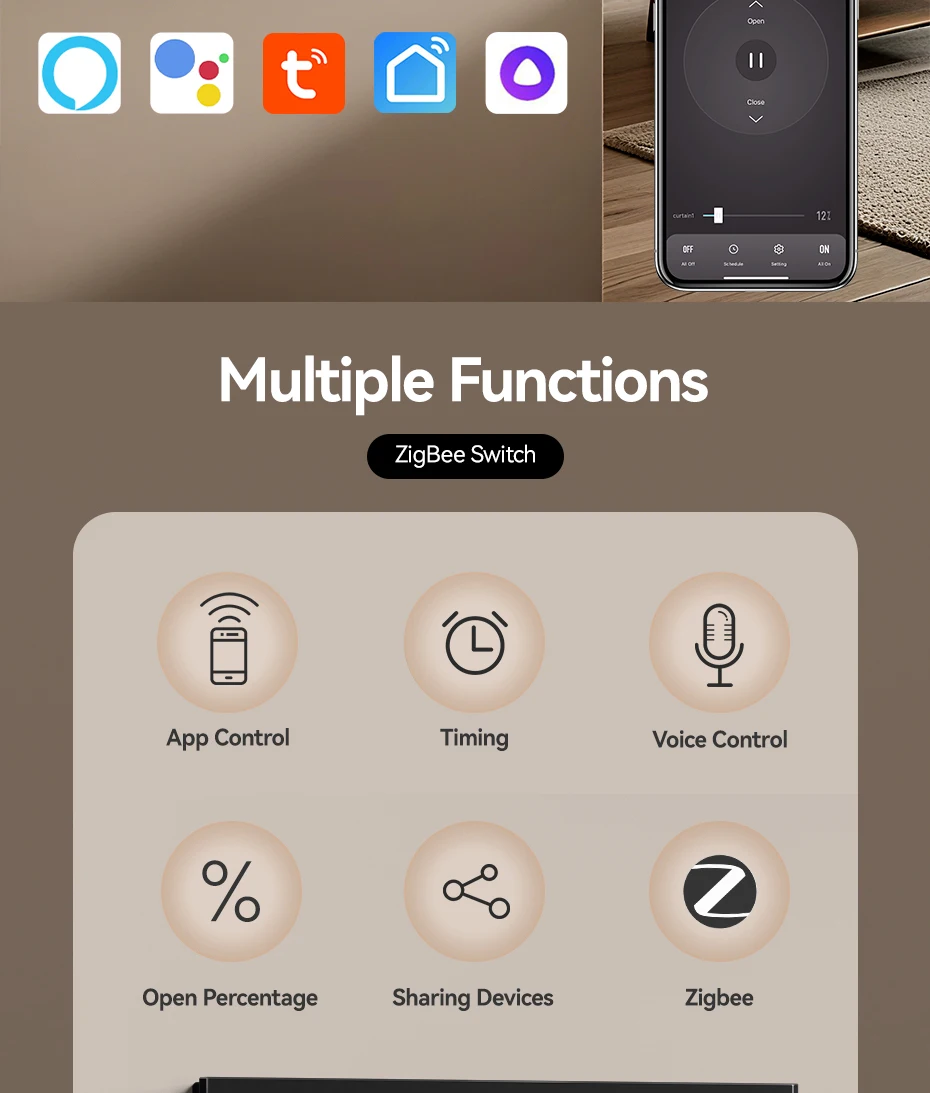 Smart Life Tuya app control for BSEED shutter switch