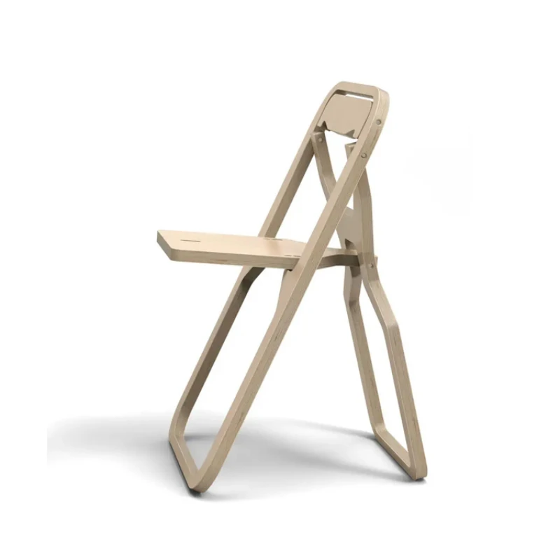 

Folding Light Luxury Reading Chair Solid Wood Multi-Layer Board Fishing Chair Portable Ultra-Thin Studio Camping Party Chair