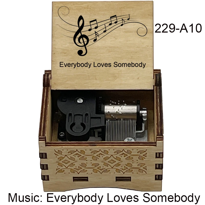 Everybody Loves Somebody 18 Notes Mechanical Music Box for Friends Girlfriend Boyfriend Christmas New Year Gift