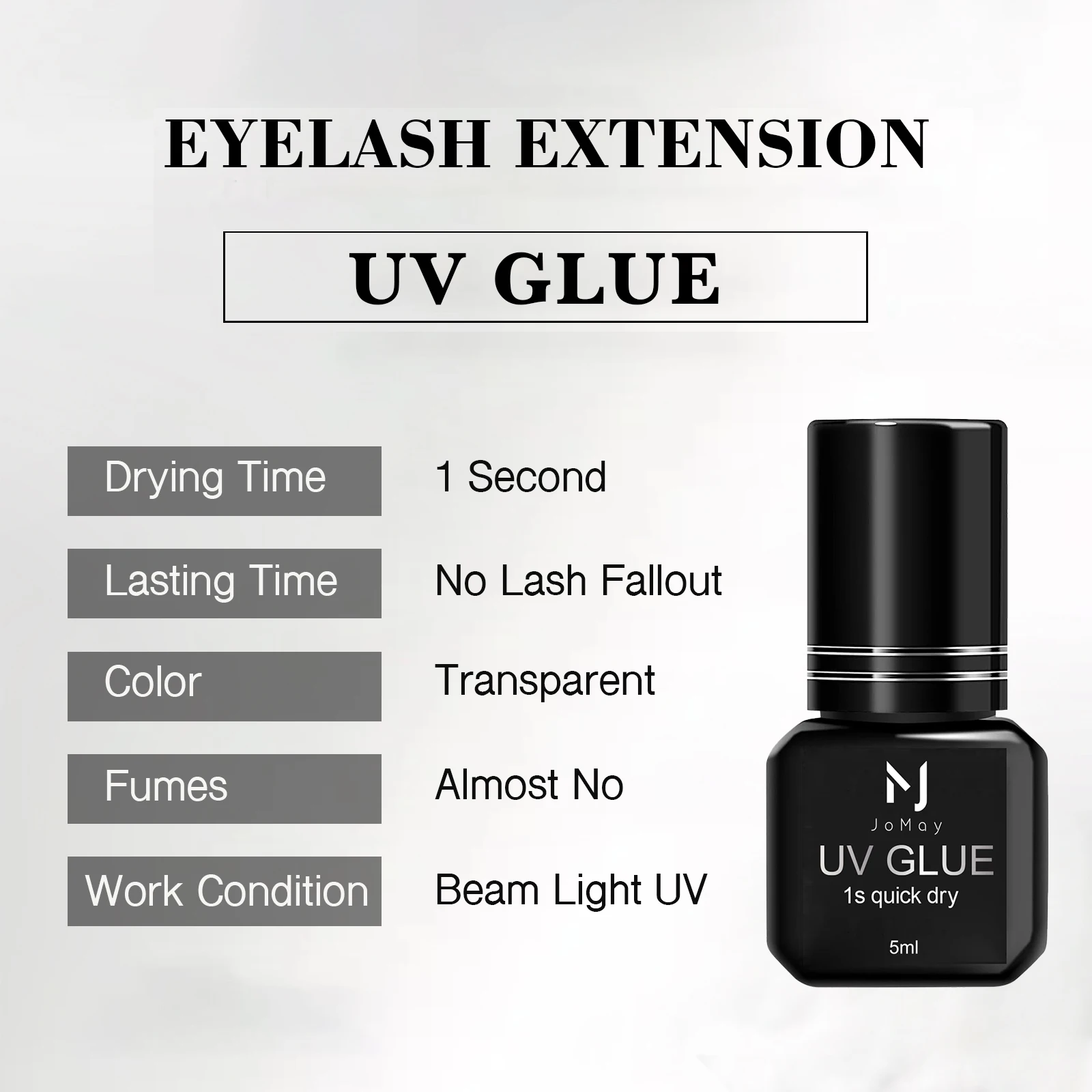 UV Eyelash Glue Makeup Tools Water Proof Quick Dry in 1 Second Eyelash Extension Supplies Colorless Tasteless Eyelash Glue 4