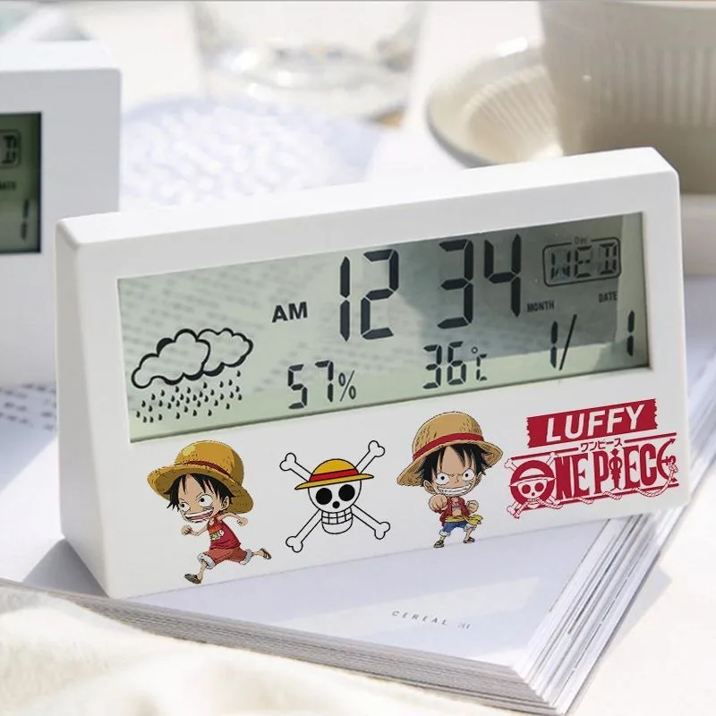 

New Anime One Piece Luffy Sauron Ace Chopper Cartoon Creative Electronic Clock Simple Personalized Alarm Clock Children's Gift