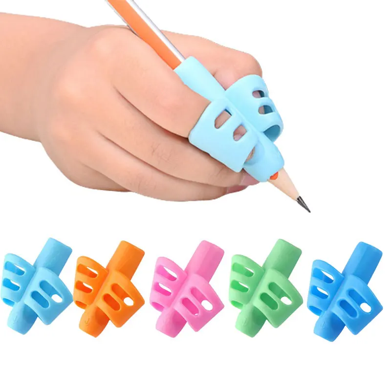 

1 Piece Children Writing Pencil Holder Kids Learning Practise Silicone Pen Aid Grip Posture Correction Device for Students