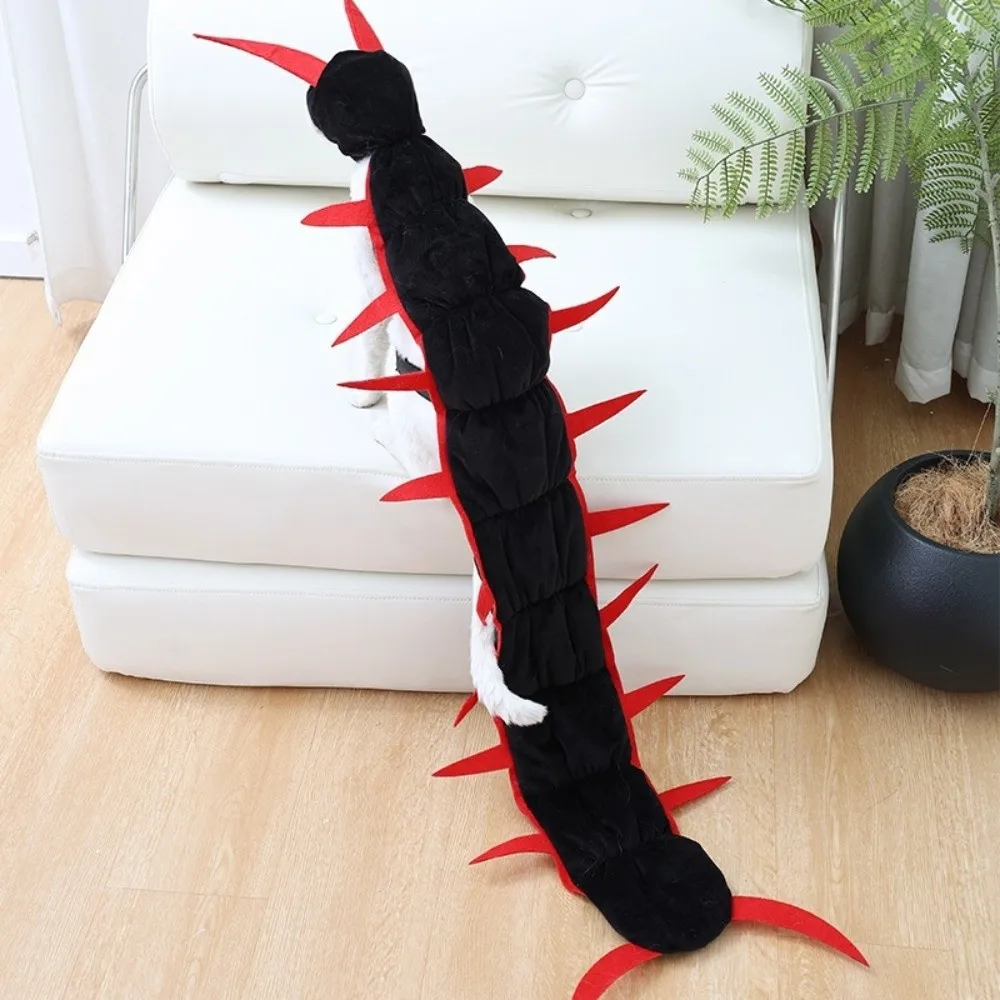 푹신한 할로윈 센티피드 고양이 의상 긴 다리 분할형 무시무시한 고양이 다다리벌레 옷 조절 가능한 시뮬레이션 센티피드 의상
