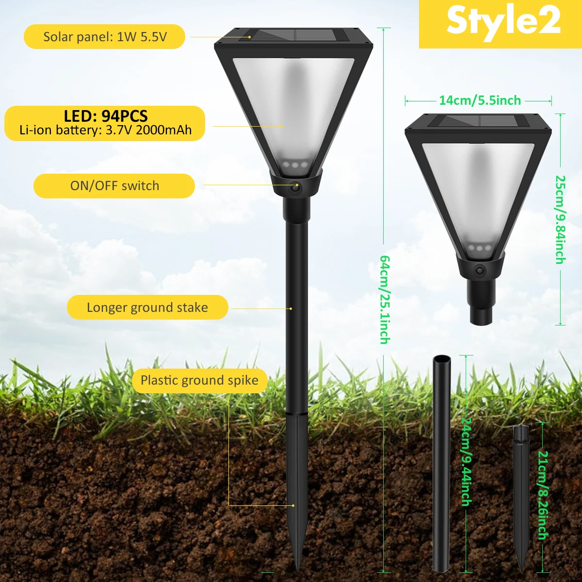 Upgraded Larger Solar Torch Lights Waterproof Outdoor Dancing Flames Lights Garden Lights Landscape Decoration Pathway Patio 3