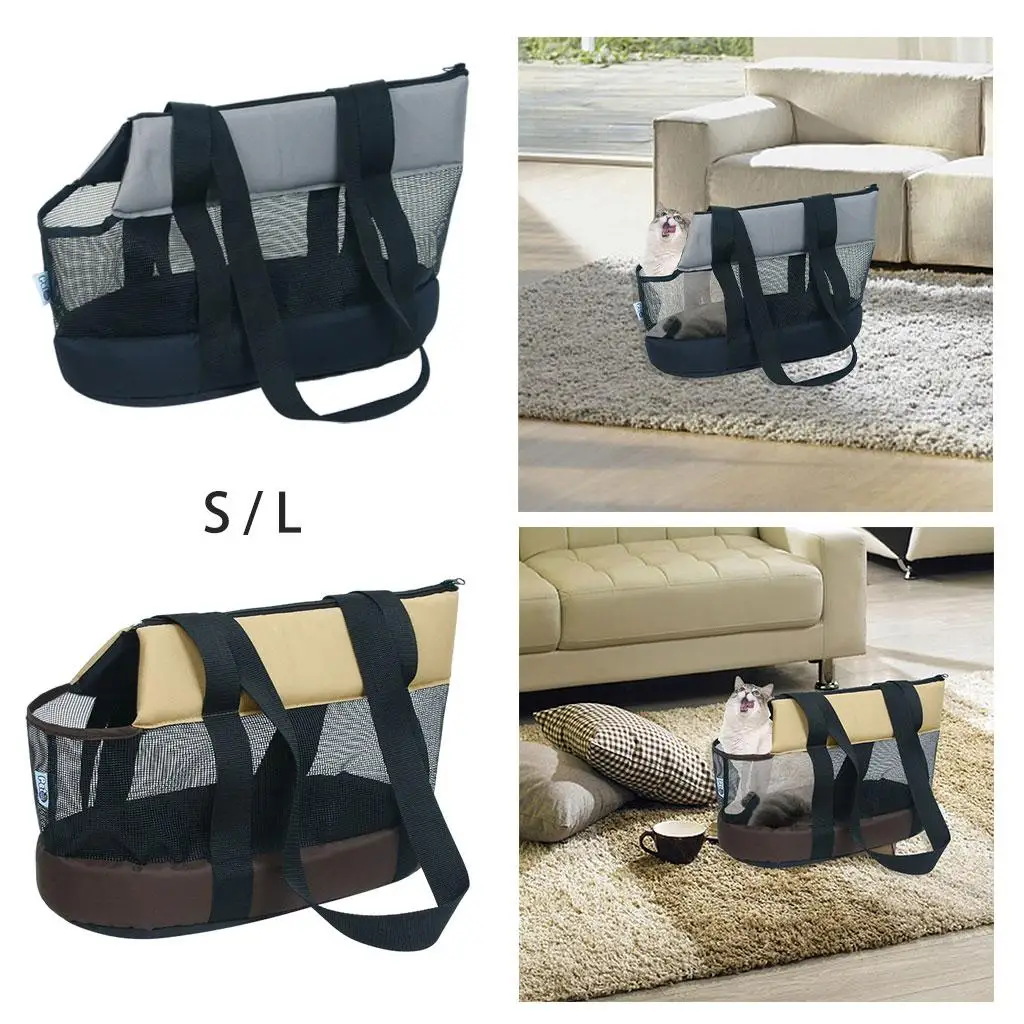 Pet Travel Carrier Bag, Portable Pet Bag - Foldable Breathable Pet Carrier,