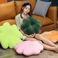 Ornamental Four-Leaf Clover Plush Pillow Wide Use Throw Pillow Ultra Soft Plush Seat Cushion Household Accessory 2