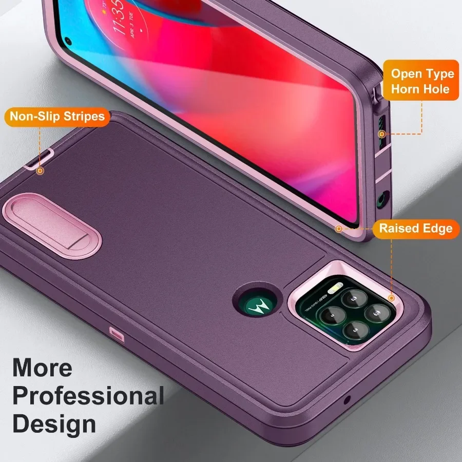 3-in-1 Hybrid Shockproof Anti-Scratch Protective Case with Stand