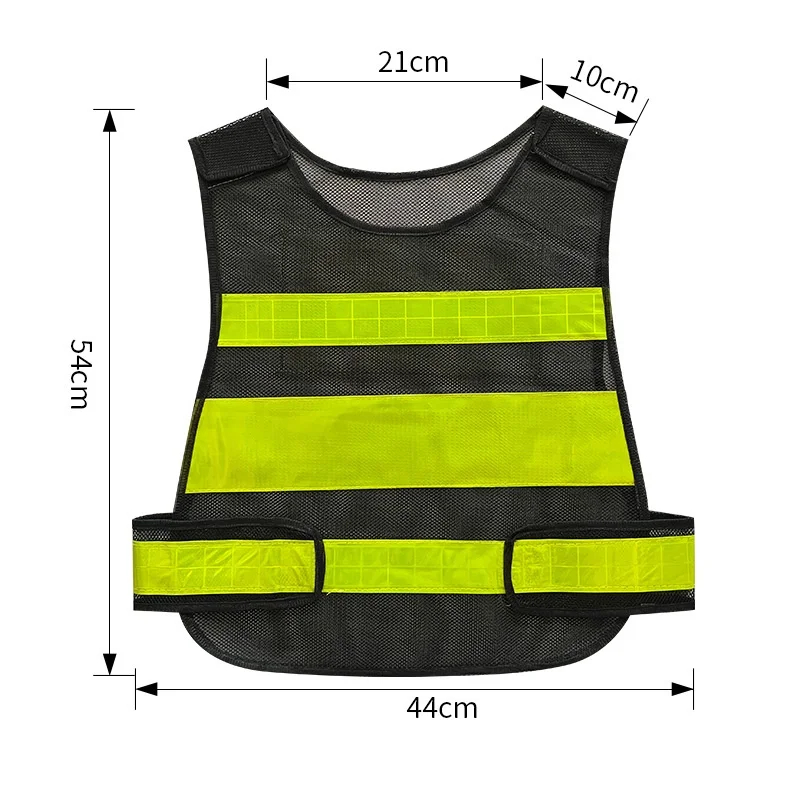 Night Safety High Visibility Reflective Strip Vest Workwear Waistcoat Jacket Unisex Night Traffic Cycling Sleeveless Vest Tops