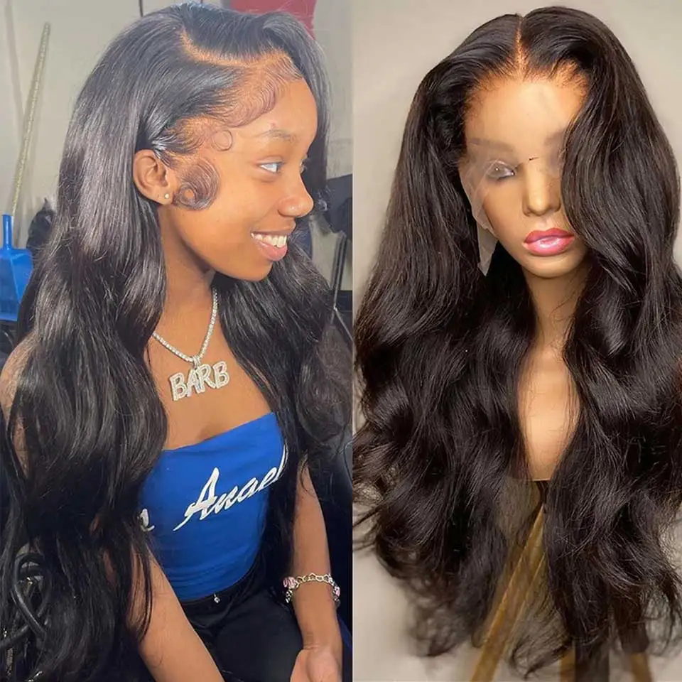 

HD Transparent 13x4 13x6 Body Wave Lace Front Wig Pre Plucked Lace Frontal Wig Human Hair Wigs For Women Brazilian Body Wave Wig