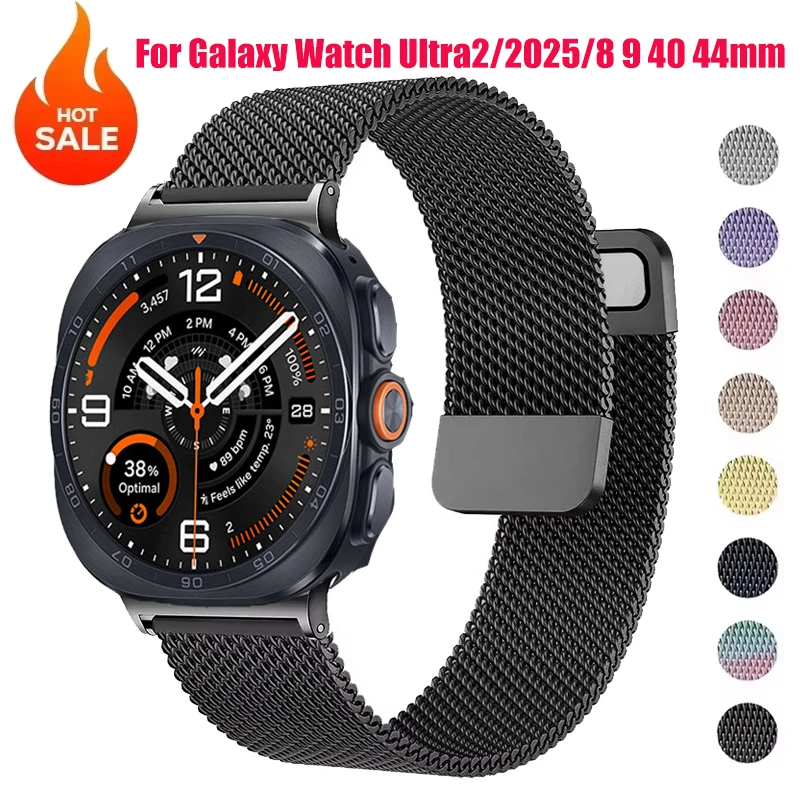 Milanese Magnetic Loop Band for Smartwatches - Premium Stainless Steel 47mm/46mm/44mm/40mm
