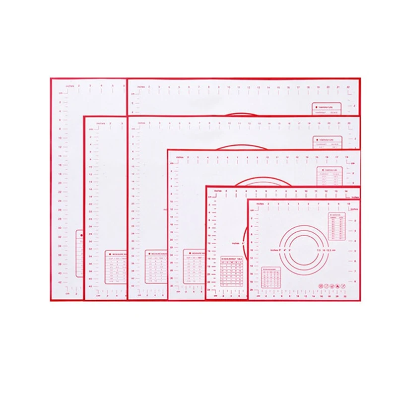Tappetino da pasticceria in silicone, tappetino da forno per stendere l' impasto, tappetino per impastare, tappetino per fondente, 50,8 cm (larghezza) x 71,1 cm (lunghezza