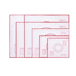 Oversized Non-Stick Silicone Baking and Pastry Mat - 80x60cm (Red)