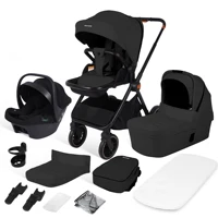 Poussette bébé 3 en 1, combinaison Isofix, systèmes de voyage avec siège bébé, taille I, nacelle, siège auto pliable et réglable 1