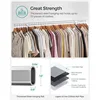 Clothes Rack with Wheels, Heavy-Duty Garment Rack with Extendable Rod, 286.6 lb Load Capacity, 3