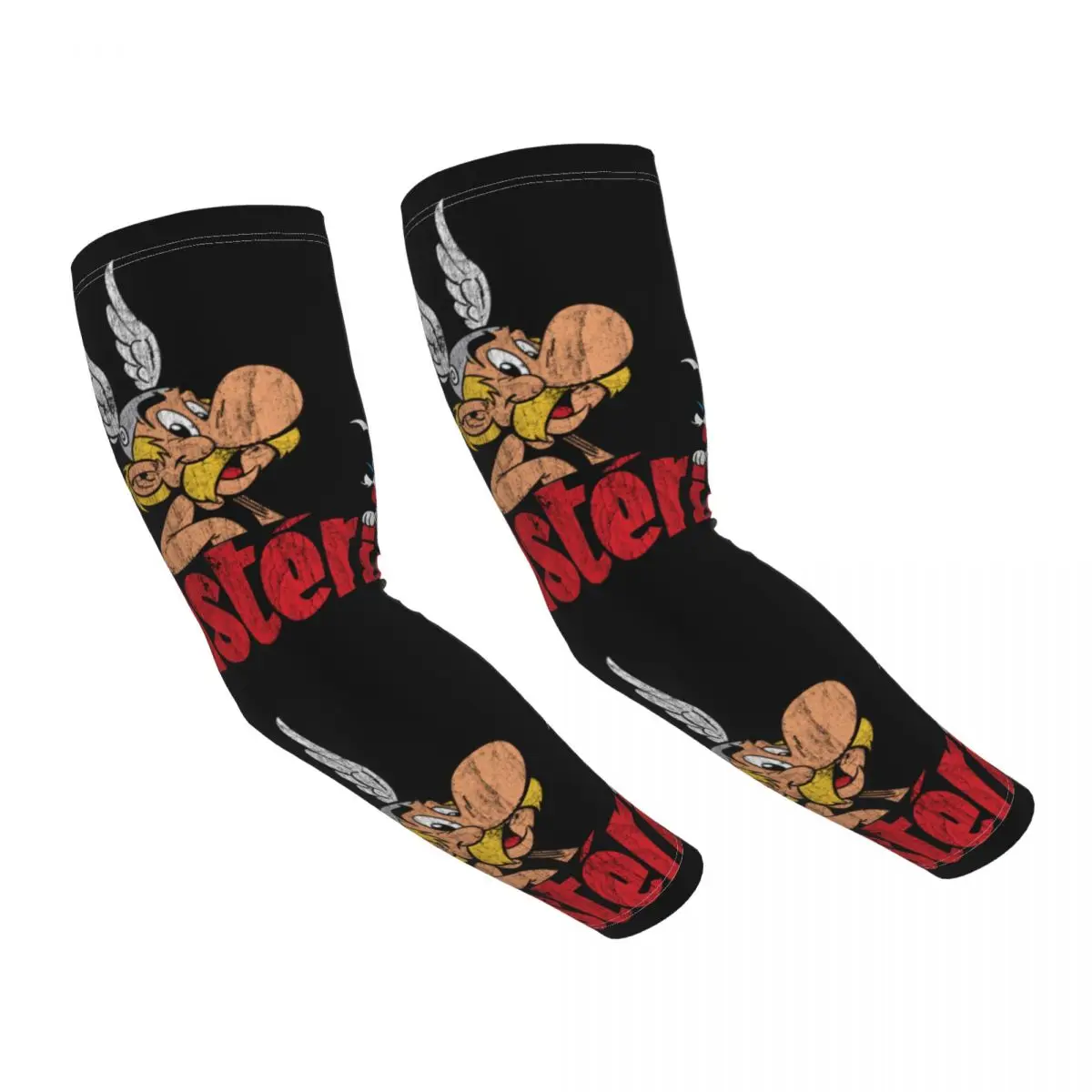 

Asterix And Obelix Anime Cartoon Arm Sleeves Warmer Women Men UV Sun Protection Tattoo Cover Up Sports Compression Cycling