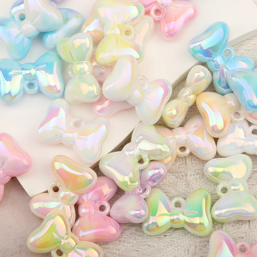 

Cordial Design 21*29MM 50PCS Bowknot Shape/Aurora Effect/Hand Made/Acrylic Beads/Jewelry Findings & Components/DIY Making