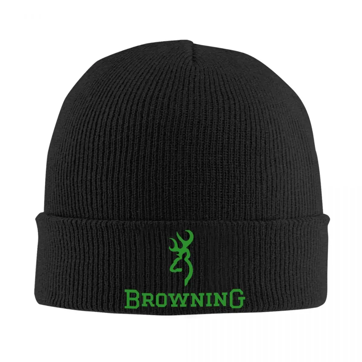 

Green Browning Firearm Gun Skullies Beanies Caps Cool Winter Warm Men Women Knit Hat Adult Unisex Pistols Bonnet Hats