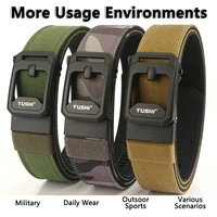 TUSHI Hard Tactical Belt for Men Sturdy Nylon Metal Automatic Buckle Police Duty Military Belt Outdoor Girdle IPSC Accessories - Image 5