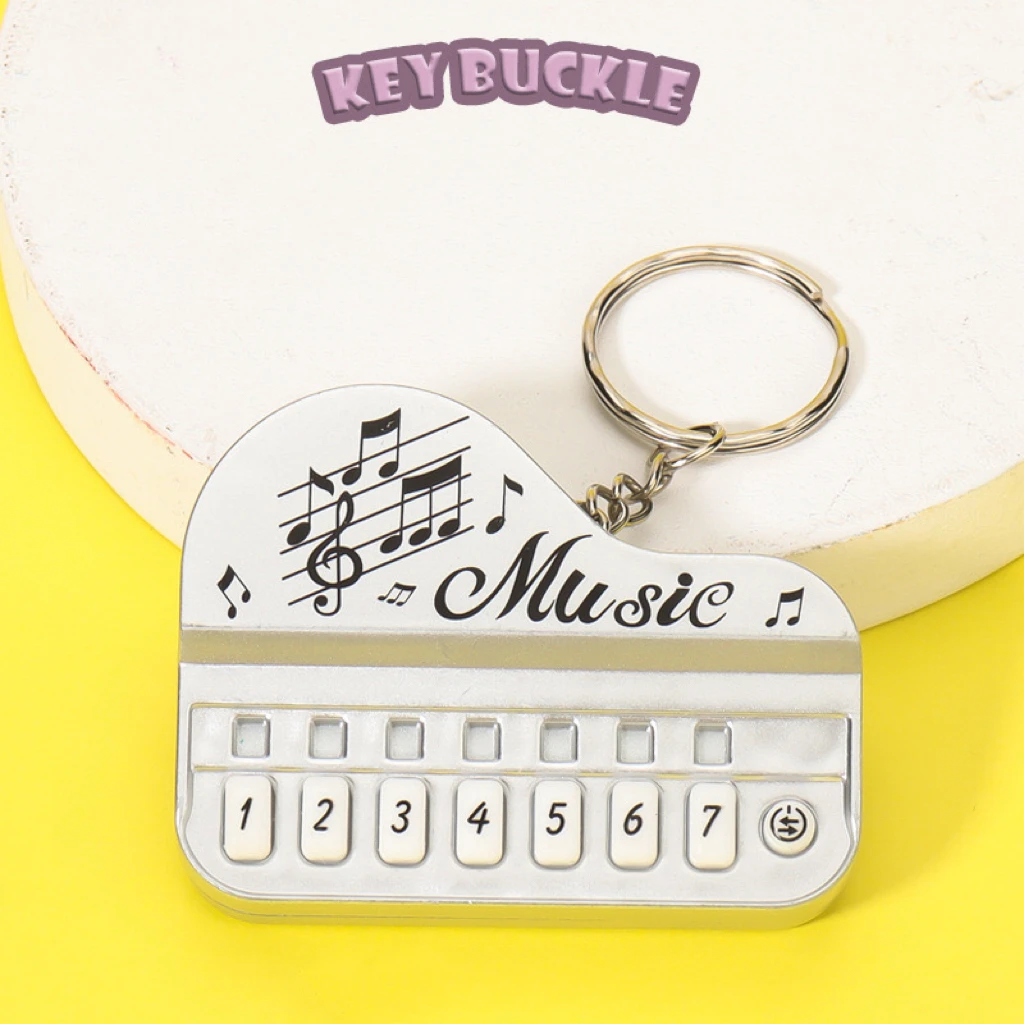 1 Pcs Creative Mini Electronic Piano Keychain Pendant Luminous Music Toy Small Gift 4