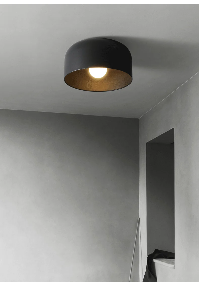 Minimalistische LED ovale halb eingelegte Deckenbeleuchtung Home Decor Korridor E27 Deckenleuchte Dekoration Innenflur Dekor Licht – Detail 8