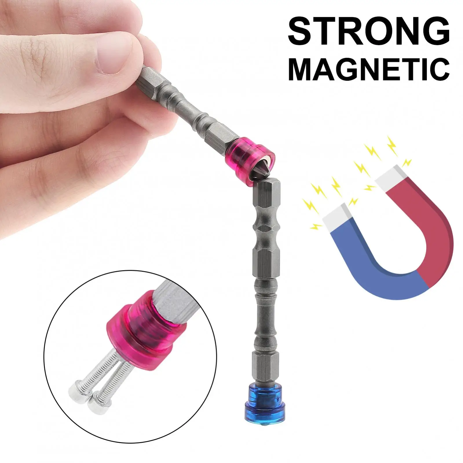 마그네틱 PH2 필립스 헤드 스크루드라이버 비트, 육각 생크 깊이 정지 나사 드라이버, 육각 생크 건식 벽체 나사 세터 비트, 1/4 인치, 10 개