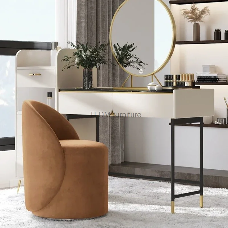 

Dressing Chair Bedroom Stool Luxury Stool Drop Chair Vanity Chair Backrest Chair High Simple Modern Stools Chair Makeup Stool