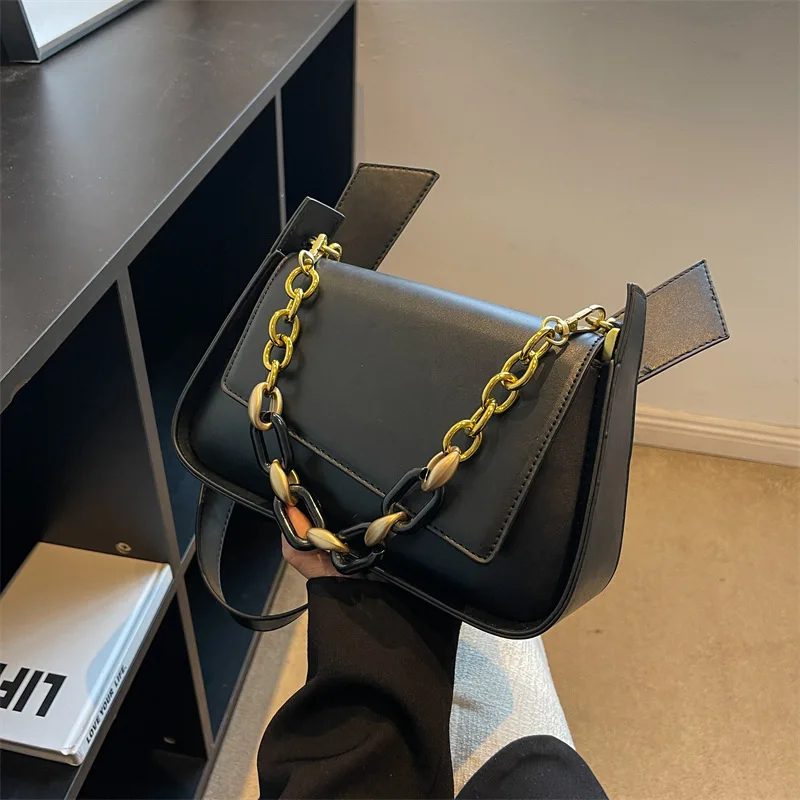 Advanced Texture Small for Women 2024 New Special-Interest Design Crossbody Square Solid Color Chain Shoulder Underarm Bag