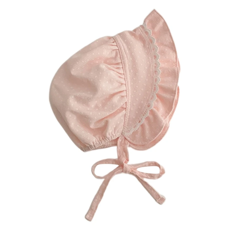Baby Head Cover Infant Hat Baby Sun Hat Cotton Baby Hat Newborns Bonnet Christening Bonnet for Outdoor Activity Gift 4