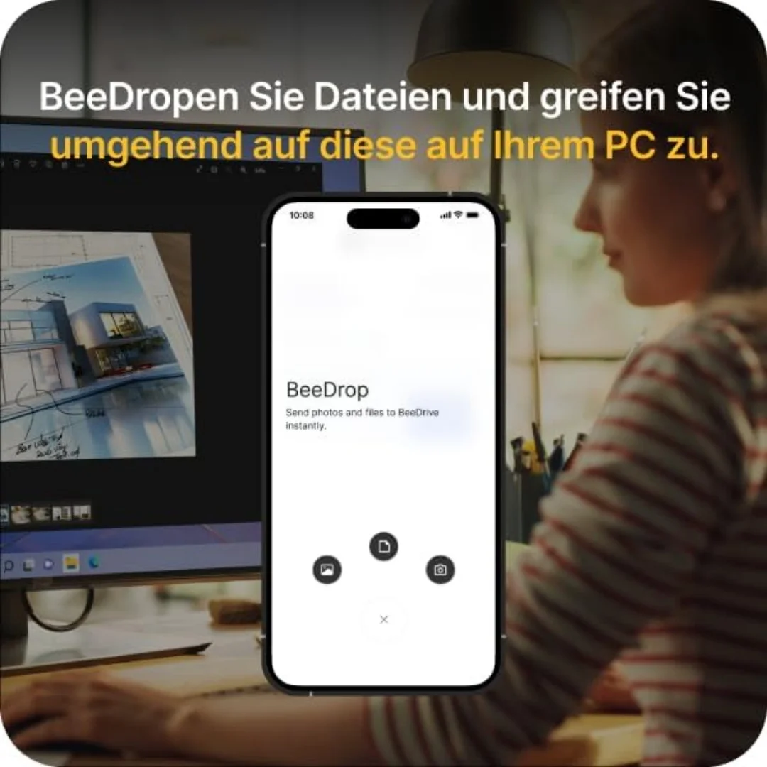 Synology BeeDrive 1TB 2TB 개인 클라우드 NAS 서버 휴대용 스토리지 Wi-Fi를 통해 스마트폰에서 PC로 파일 전송