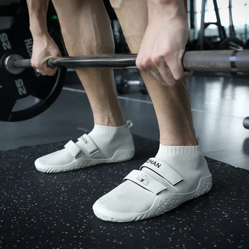 Unisex Powerlifting Deadlift Yoga Gym Beach Sports Shoes Sumo Sole Portable Sneakers Soft Bottom Training Footwear Men Shoes