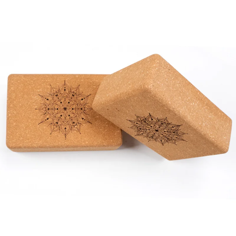

Yoga Block Cork Sport Home Gym Exercise Wood Yoga Brick Soft High Density Block for Indoor Sport Exercise Workout Fitness