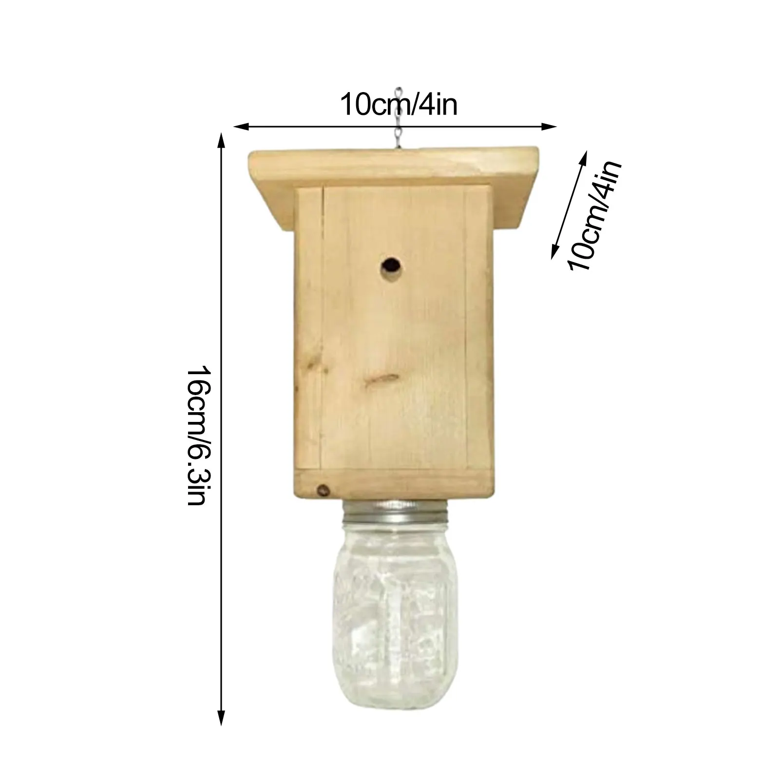 Wood Bee Trap Reusable Wood Bee Trap For Outside Natural Cabin Style Carpenter For Patio Yard And Garden