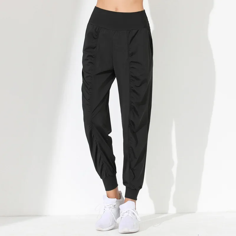 Quick Dry Fitness Pants Yoga Running Loose Trousers Elastic Waist Sports Long Trousers Autumn Exercise Loose Leggings