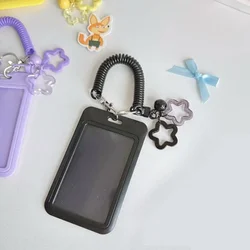 Charming Star - Themed ID Card Holder with Retractable Lanyard and Keychain附件 (Black)