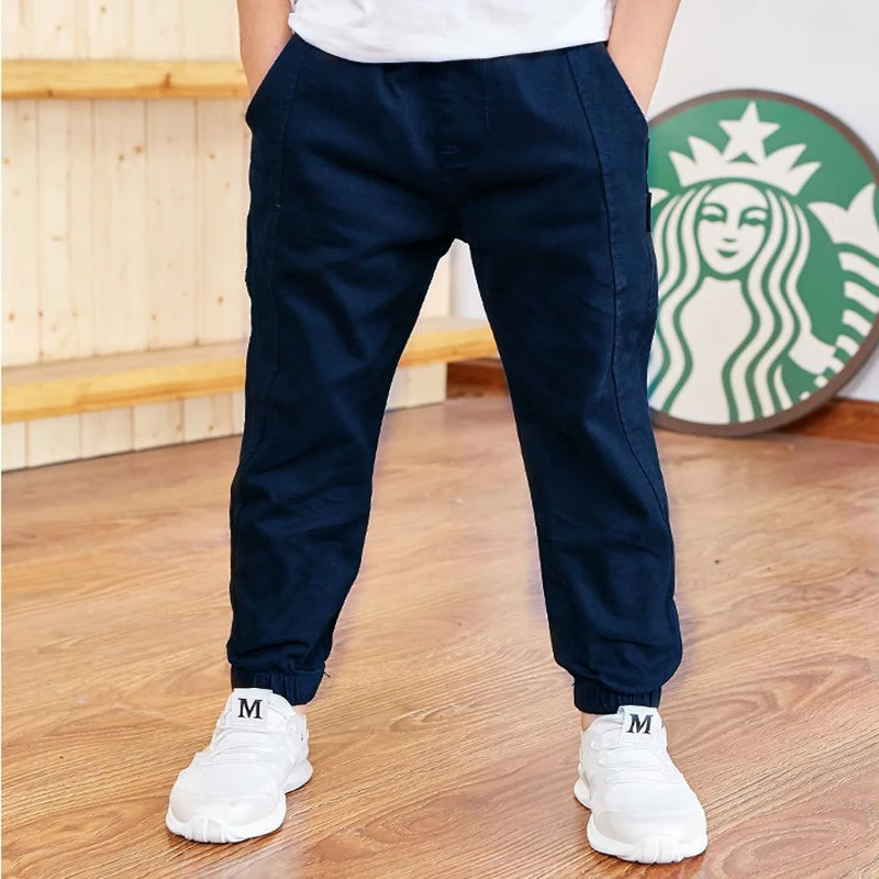 Boys pants Kids pants Solid Colored Sports Cotton Long Work Pants for Boys Spring Autumn Suitable for Children Aged 6 7 10 11 12