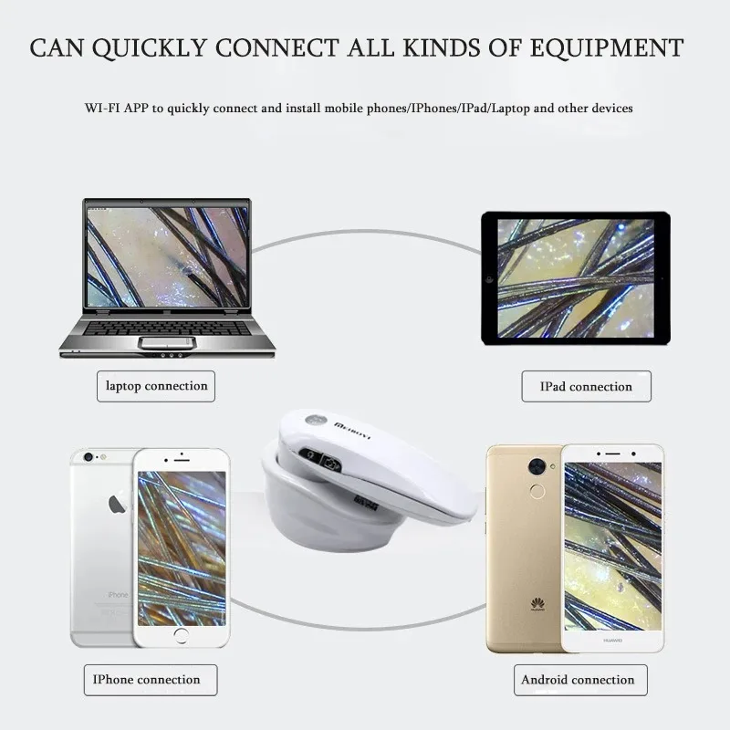 200X Hair Follicles Scalp Detector Wireless APP WIFI Digital Skin Analyzer Microscope Tool High Definition Skin Tester 2026 New