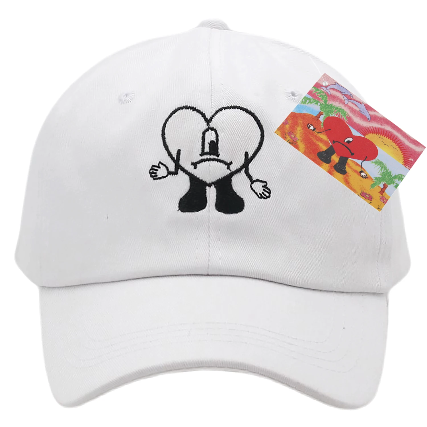 Bad Bunny baseball cap Embroidered Cotton Adjustable Dad Hat summer women peaked cap trucker hats