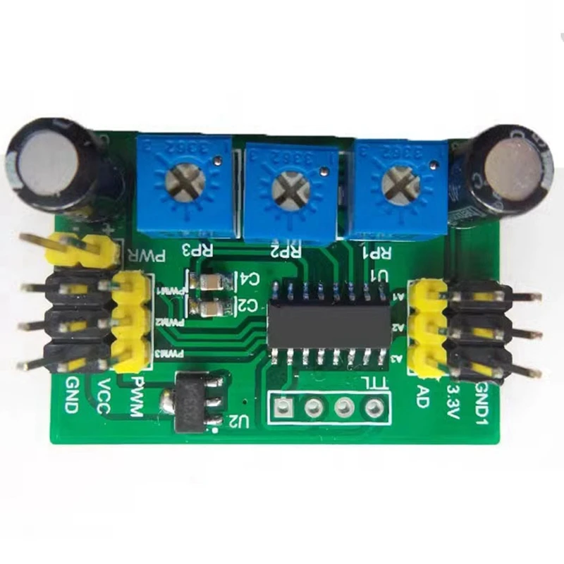 Contrôleur Servo 3 Voies Vert - Précision 10 bits 4.8-7.4V
