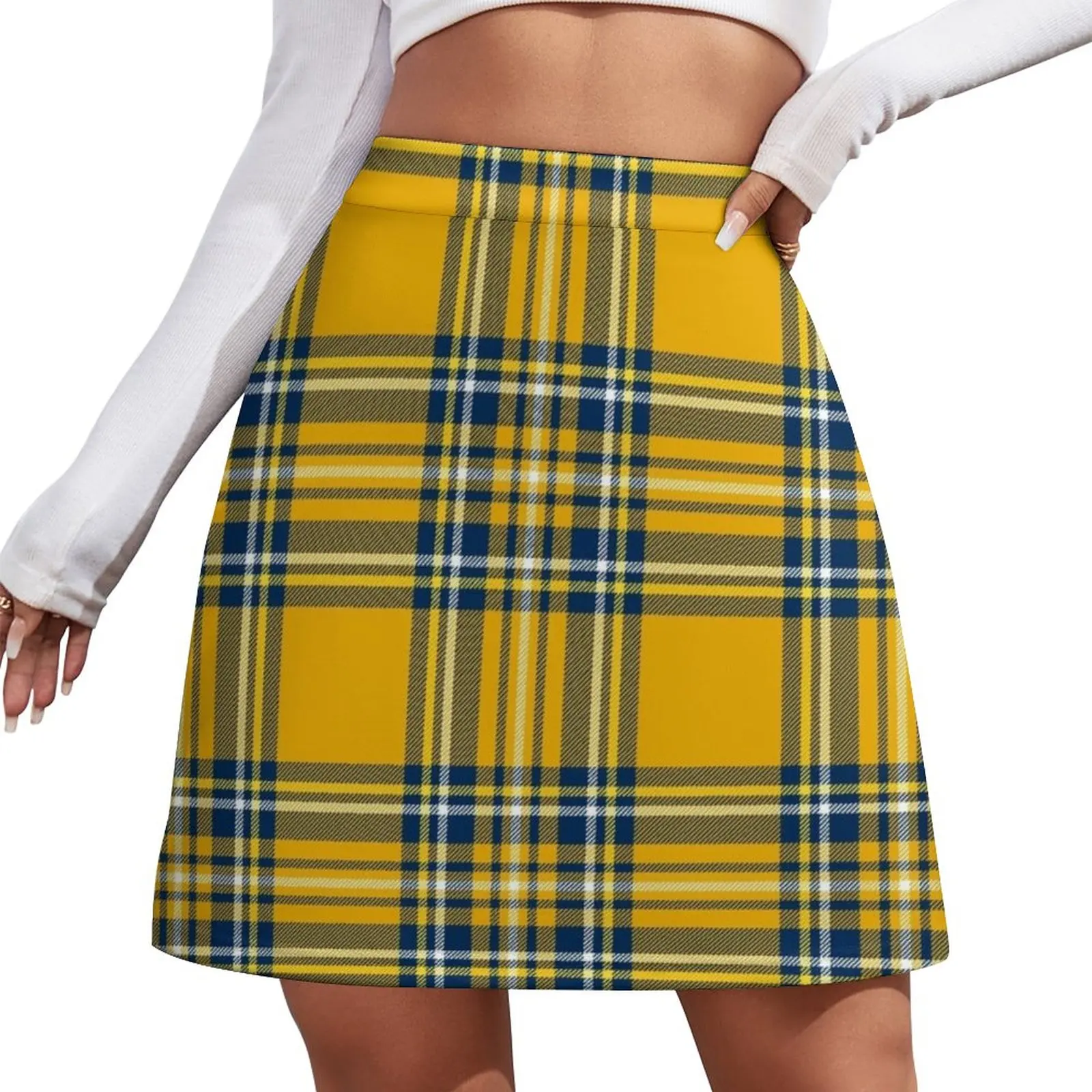 Blue Gold White Tartan (2b) Mini Skirt summer skirts girls skirt elegant party dresses for women 2023