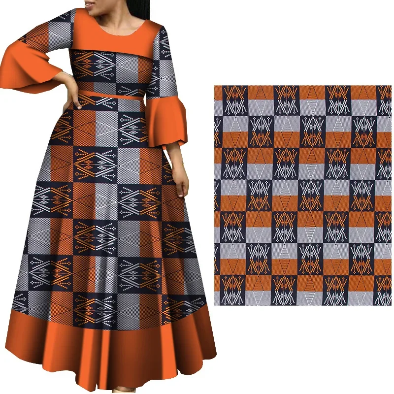 6Yards African Real Wax Prints Fabric Ankara Cotton Material High Quality Fabric By The Yard Dress