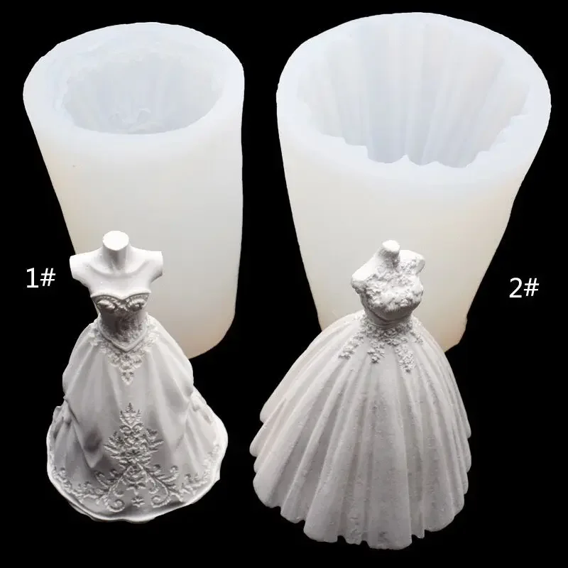 

Candle Mold Diy Wedding Dress Silicone Mold Bride Girl Shape Mould Wax Handmade Soap Moulds For Children Gift Home Decor