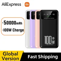 2025 NEW Xiaomi 50000mAh High Capacity 100W Fast Charging Power Bank Portable Charger Battery Pack Powerbank for iPhone Huawei 1