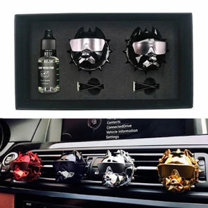 Автомобильный освежитель воздуха, ароматизатор бульдога, роскошный парфюм, автомобильный ароматизатор, автомобильный ароматизатор, освежитель воздуха бульдога