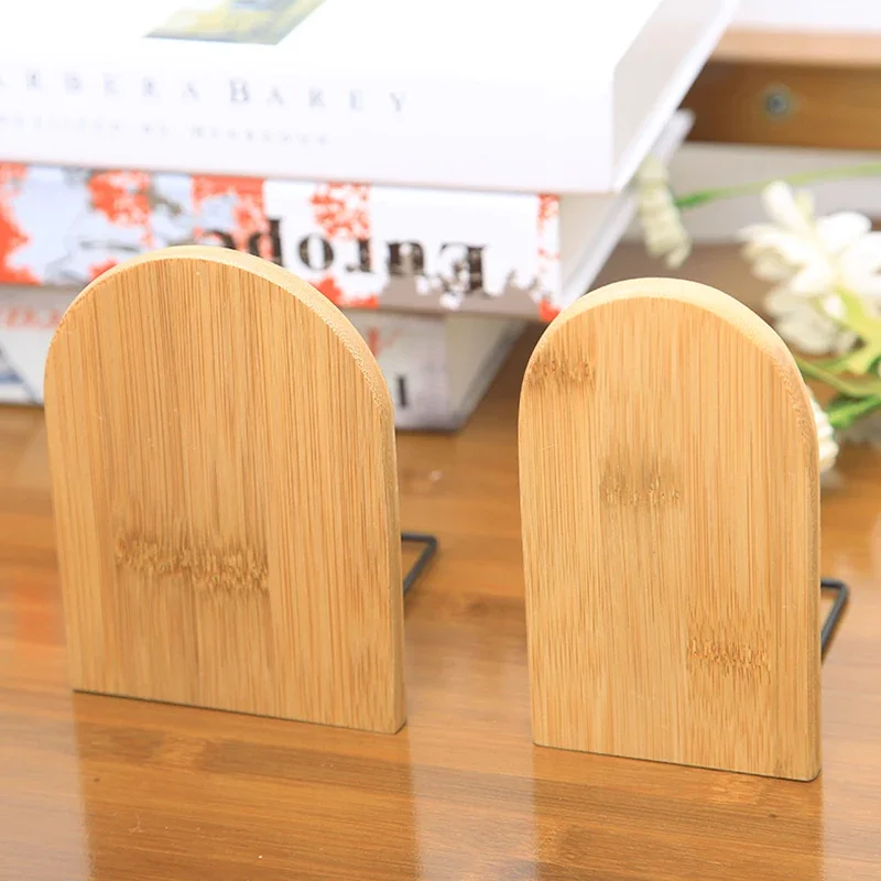 Nature Bamboo Desktop Organizer Bookends Book Ends Stand Holder Shelf Bookrack Book organizer book holder book stand