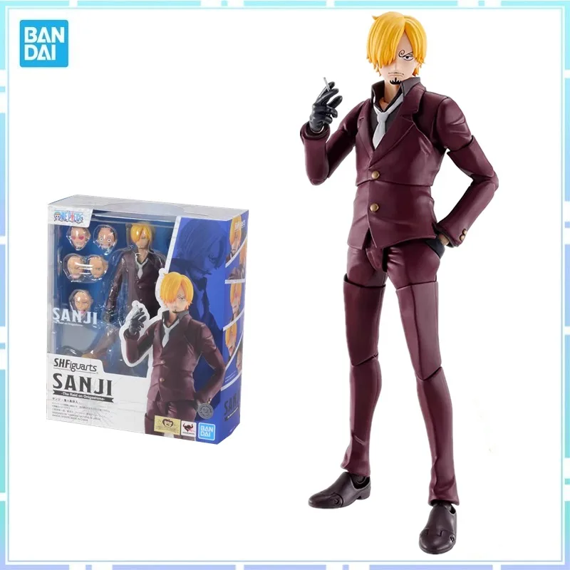 

Bandai Original Anime ONE PIECE Sanji S.H.Figuarts SHF The Raid on Onigashima Action Figure Toys for Kids Gift Collectible Model