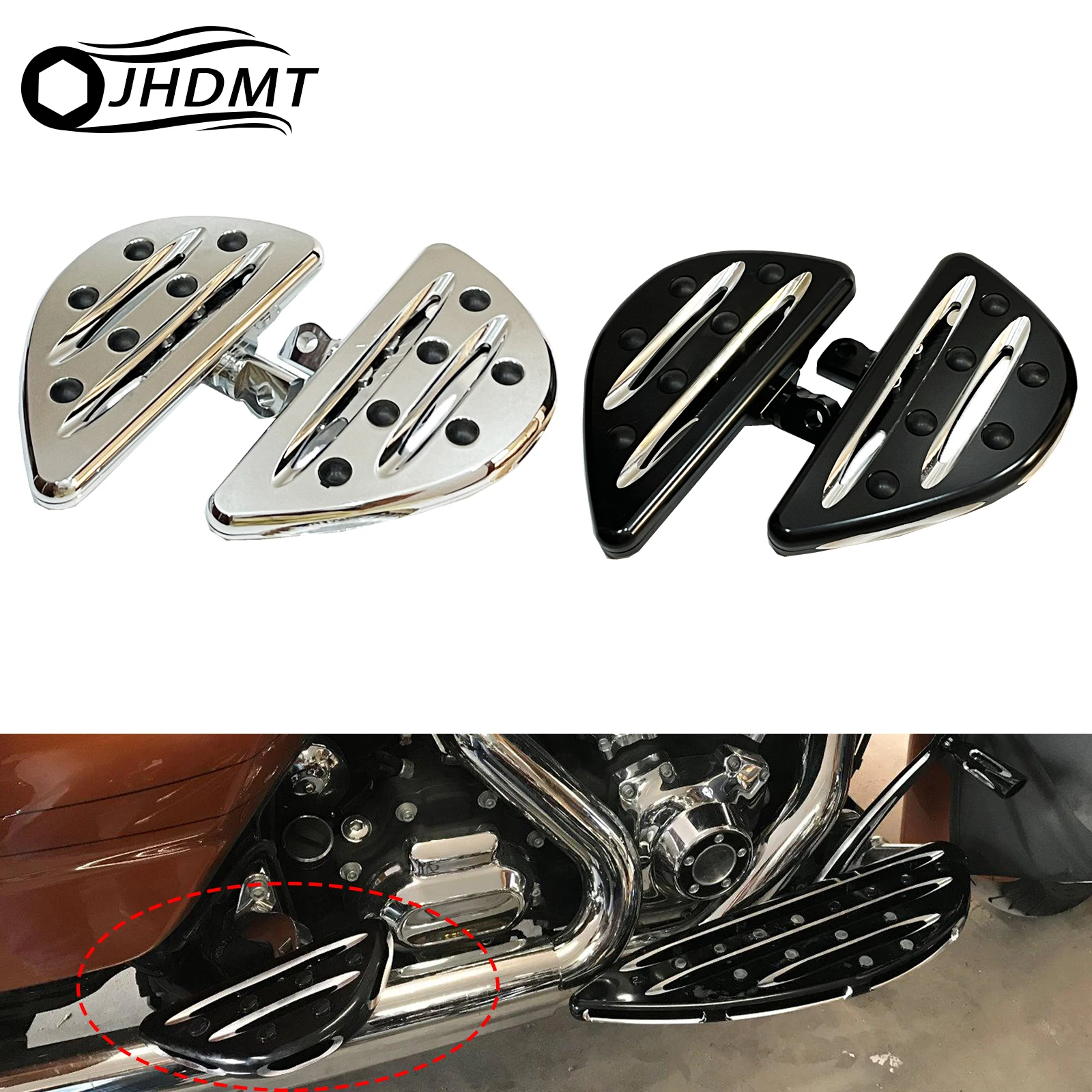 Piquets De Levier De Vitesse CNC Chromé Pour Harley Touring FLH/T/FLHX/FLHR 1997-2016