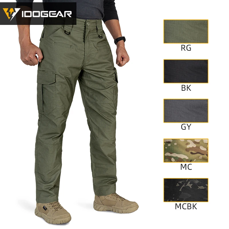 IDOGEAR Men's Flex Tactical Pant Lightweight Stretch Work Cargo Pants EDC Casual Trouser Outdoor Sport Hiking Pant 3213 combat pants