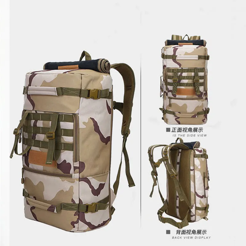 

60L Large Capacity Backpack Oxford Waterproof Military Tactics Molle Army Bag Men Backpack Rucksack for Hike Travel Backpacks